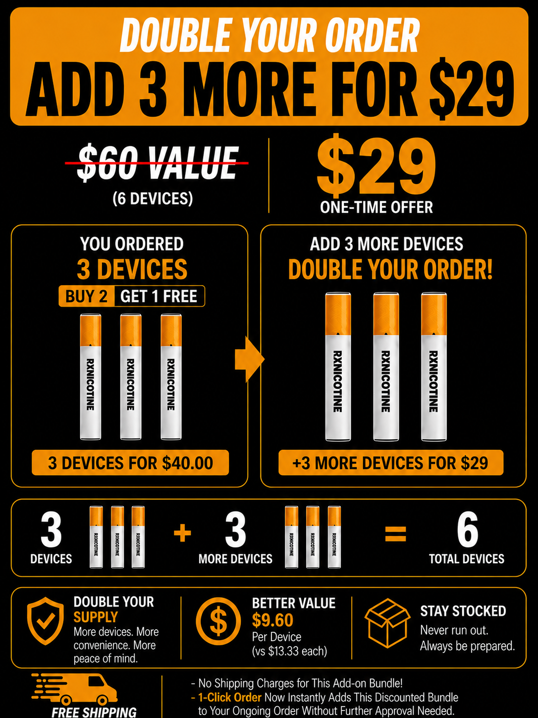 Double Your Order & Save